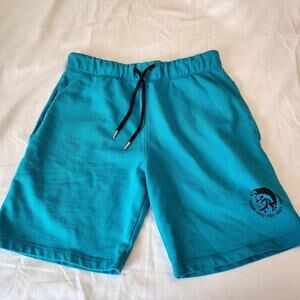 Vintage Diesel Loungewear Men's XL Y2K Aqua Sweatshirt Drawstring Shorts